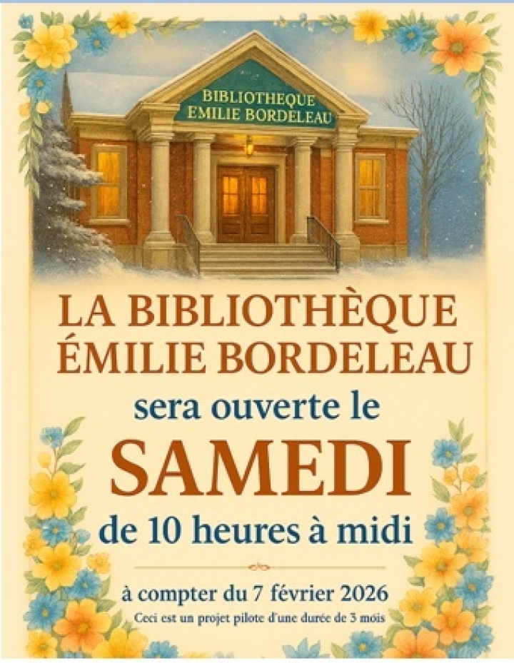 Bibliothèque - Nouvelle plage horaire